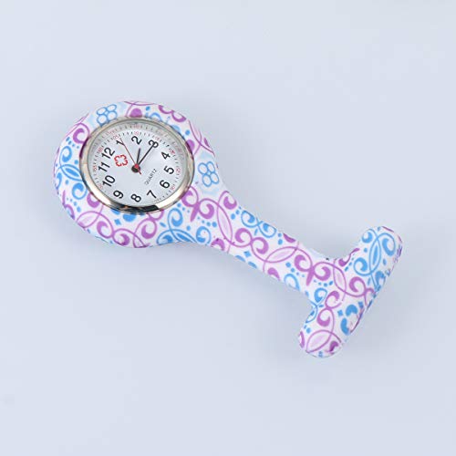Relógio de Bolso de Silicone Relógio de silicone para enfermeira com impressão em cores de pinos. Re
