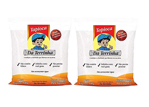 Tapioca Da Terrinha Hydrated tapioca - 17.64 Oz (PACK OF 2) | Tapioca Hidratada Da Terrinha - 500g