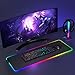 Hcman Headphone Stand Gaming Headset Holder RGB PC Gaming Accessories for Desk, Cool LED Headset Stand with 2 USB Charger for Gamer