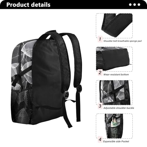 AIXIWAWA Packable Hiking Backpack Clear Leaves Print, Lightweight Foldable Waterproof Daypack for Camping Travel4