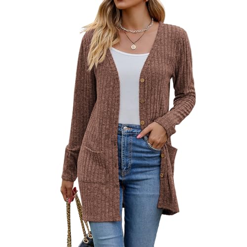 Image of Witsmile Womens 2026 Spring Fashion Cardigan Lightweight Soft Knit Long Top