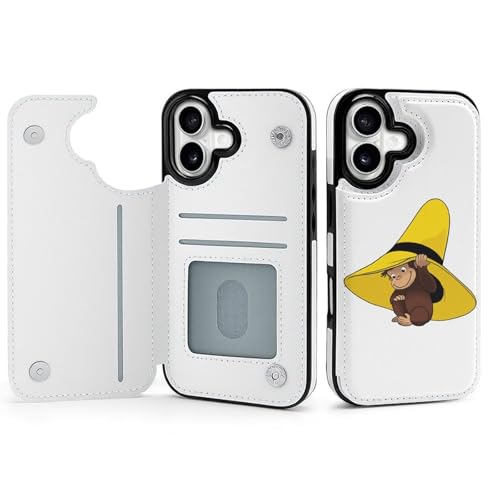 手帳型 おさるのジョージ 対応 iPhone 17 ケース カード収納 スマホケース 財布型 携帯ケース 軽量 全面保護 スタンド機能 おしゃれ お祝いギフト