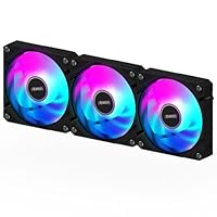 AORUS EZ Chain Fan 120 (3-Pack), 120mm Hydro Dynamic Bearing ARGB Computer Case Fan