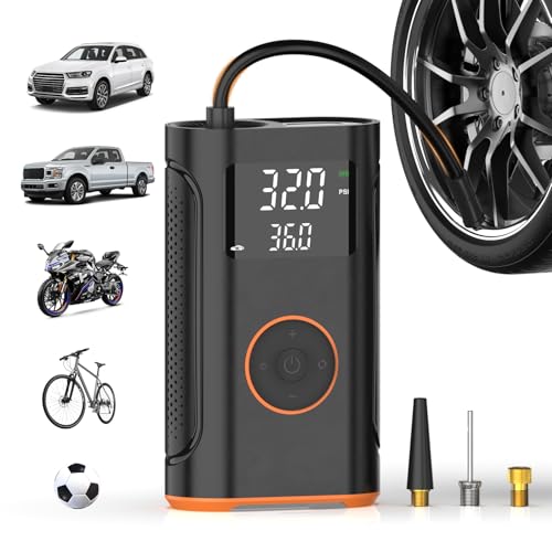 (New Upgrade) ZSX Tire Inflator Portable Air Compressor-160 PSI Air Pump with Memory Function, Electric Bike Pump with Tire Pressure Gauge, Tire Inflator for Car, Gifts for Men Husband Father