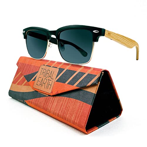 image for TRIBAL EARTH Bamboo Sunglasses Polarised for Men and Women with UV Pro
