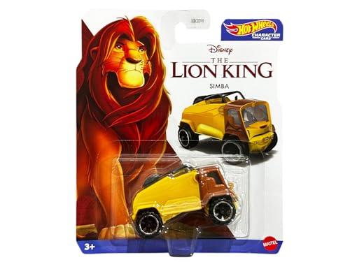 Hot Wheels Character Car Simba The Lion King miniatura 1