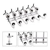 Trintion 6 Bottle Optics for Home Bar Wall Mounted 6 x 30ml Bar Butler Drinks Stand for Spirits Aluminum Alloy Optic Spirit Barware Set for Home Pub Kitchen Bar - Image 3