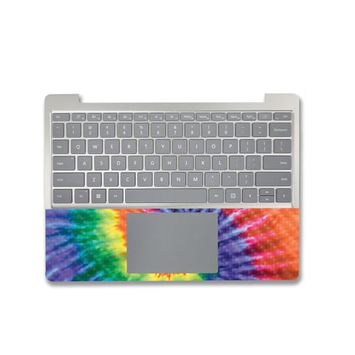 Image of MightySkins Carbon Fiber Skin Compatible with Microsoft Surface Laptop Go 3 (2023) Full Wrap Kit - Tie Dye Spiral | Protective Durable Textured Carbon Fiber Finish | Made in The USA