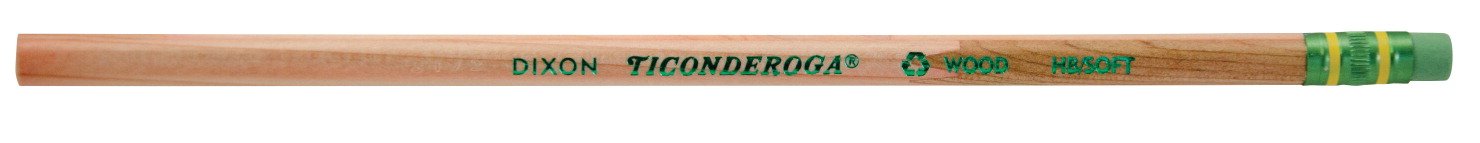Ticonderoga Renew Wood-Cased Pencils, #2 HB Soft, Natural, 10 Count (X96110)