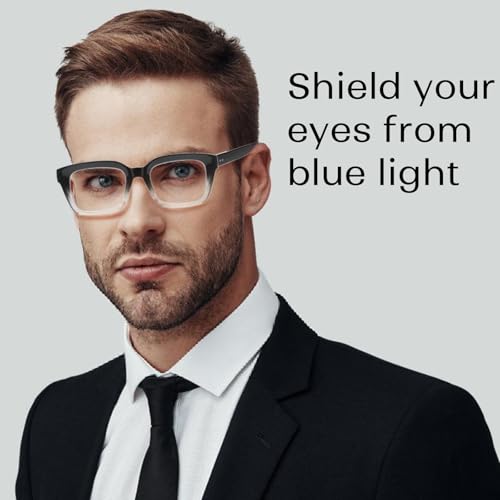 Image of JOSCHOO 3 Pack Reading Glasses Blue Light Blocking Computer Spring Hinge Readers for Women Men