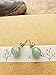 Gemstone Studs - Real Jade Jewelry for Women - Sage Light Green Stone Earrings - Hypoallergenic - Ball Earring Post 6mm, 8mm - Lapis Lazuli - Tiger Eye - Flat Back Large 12mm Earring - Handmade - Gifts for Anniversary - Graduation - Back to School - Teacher Appreciation - Mens Birthstone Birthday Gift (Light Green, 8mm Ball)
