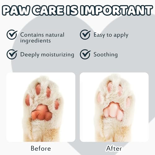 Pfotenbalsam für Hunde Katze 30 g, Pfotenpflege Hund Balsam, Pfotenschutz Hundepflege Katzenpflege, Nasenbalsam Hund, Hundepfoten Balsam für Traumapet Heilt Repariert Trockene Rissige Pfoten (30 G)