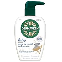Dermaveen Baby Calmexa Soap Free Wash and Shampoo 250 ml, Light Foaming Wash For Hair And Body, Dermatologically Tested To Be Gentle, Cleanses And Protects Baby’s Delicate Skin, Hair And Scalp