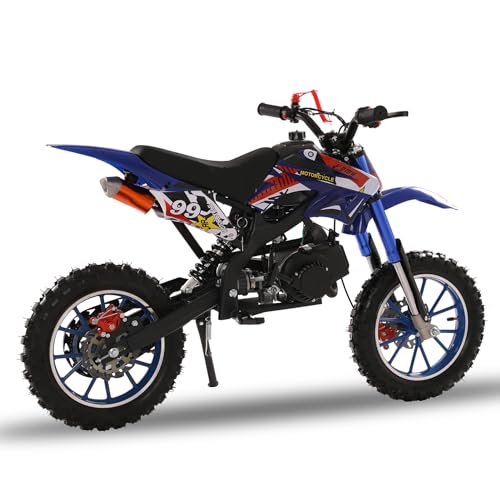 50cc 2-Stroke Dirt Bike for Kids, Gas Power...