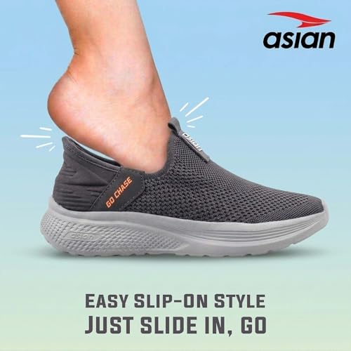 Image of ASIAN Wonderwalk-34 Men's Walking Shoes with Breathable Knit Upper, Ultra-Light EVA Sole, Cushioning Sole & Slip-On Comfort