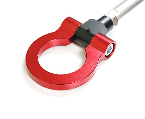 Ijdmtoy Red Track Racing Style Tow Hook Ring Compatible With Bmw 1 3 5 Series X5 X6 (E36 E39 E46 E90 E92, Etc), Compatible With Mini Cooper (R52 R56 R57 R58 R59, Etc) #TOP2