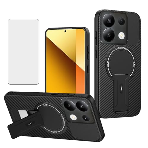 Coque magnétique Redmi Note 13 5G antichoc mince avec support et vitre incluse