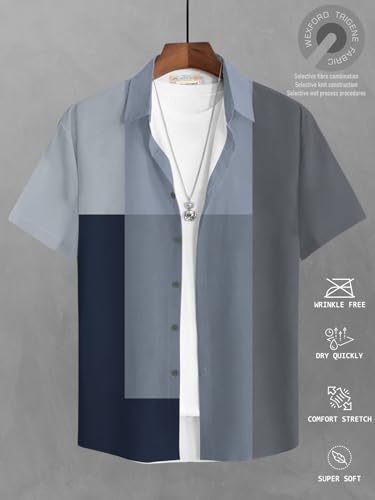 Image of BULLMER Trendy Regular Fit Printed Causal Shirt for Men - Pack of 1