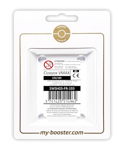 Carte Cizayox VMAX 193/189 Arc en Ciel Secrète avec son coffret de 10 cartes Pokémon