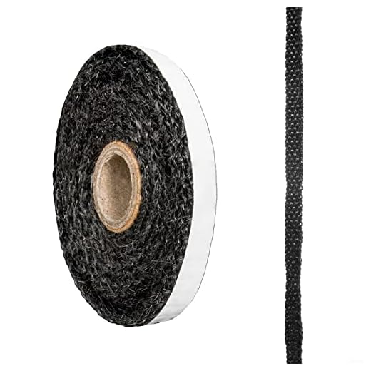 Puupaa Cuerda De Fuego Para Estufa De Leña, Cinta De Sellado De Puerta De Estufa, Forro De Sellado Autoadhesivo Para Estufa, Chimenea, Puerta De Horno, Tira Selladora Resistente Al Calor, 2 Mm X 10 Mm