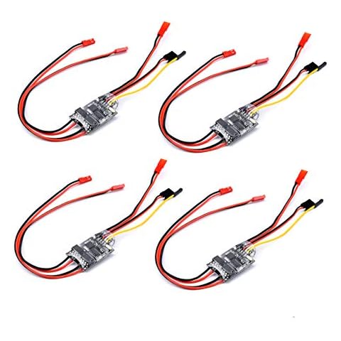 FPVDrone Bidirectional 5A ESC Brushed Speed Controller Dual Way ESC 2S-3S Lipo for RC Model Boat/Tank 130 180 Brushed Motor Spare Parts(4PCS) Cover