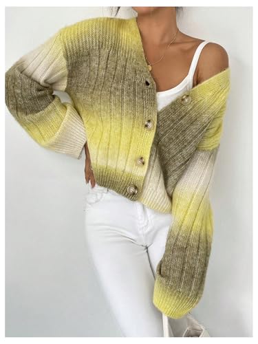 Image of MakeMeChic Women's Long Sleeve Drop Shoulder Thick Button Down Short Cardigan