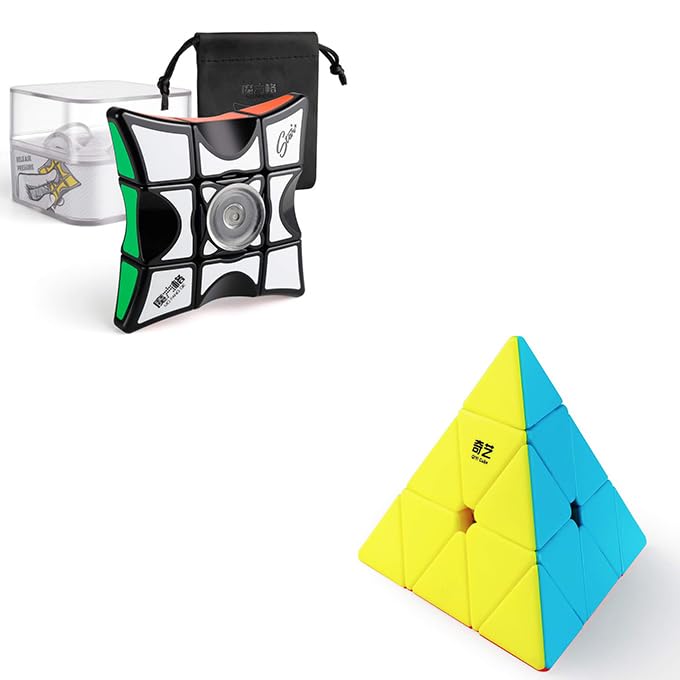 Amazon.com: D-FantiX Fidget Spinners Cube & QYTOYS Qiming Pyramid
