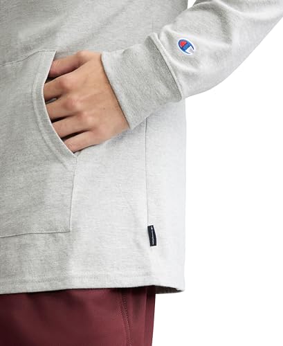 Champion Men's Pullover Jersey T-Shirt Hoodie, Standard Fit, Midweight, Script Logo, Oxford Gray Heather - Classic Script Logo, XX-Large - image 5