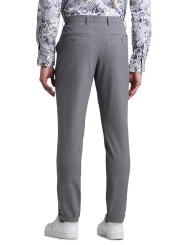 Image of Jack & Jones Men Solid Slim Fit Mid Rise Stretchable Pants
