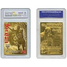 1997 Michael Jordan Fleer Z-Force 23KT Gold Card RED Hologram LTD 5,000 - Graded GEM-Mint 10