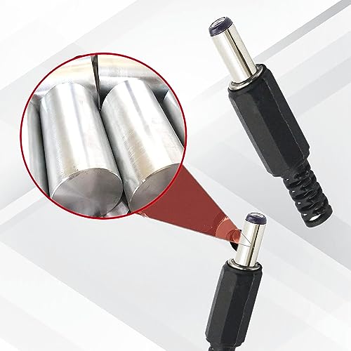 Conector DC macho 5.5mm x 2.1mm pack 20 unidades miniatura 6