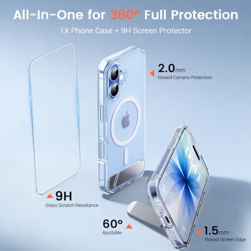 Ratcase Magnetic for iPhone 17 Case with Stand, Clear - image 4