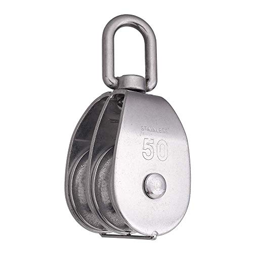 Vinayakart Double Pulley , 1PCS 50mm Swivel Pulley Block Mad...