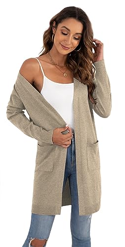 Image of VIISHOW Women's Classic Cardigans Long Sleeve Open Front Casual Knit Cardigan Sweaters Coat Soft Outwear