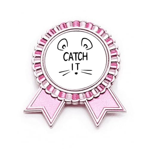 Broche souris catch it mouse rose en métal taille M pour accessoire veste et manteau
