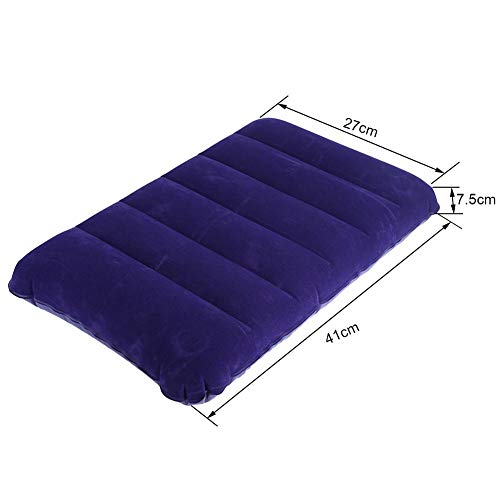 Almofada inflável para acampamento, viagem, tecido flocagem, almofada para ambientes externos para m