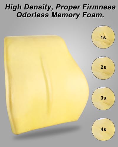 Lendenkissen Auto, Lordosenstütze Auto aus Memory Foam, Ergonomisches Lendenwirbelkissen Auto, RüCkenlehne um RüCkenstüTzkissen zu Lindern für Autositze, BüRostuhl, Rollstuhl