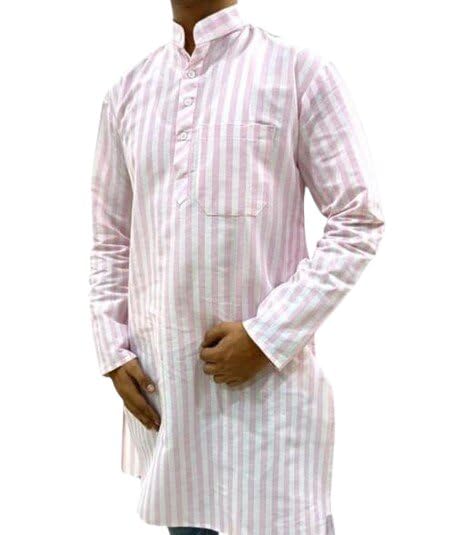 Image of Men Kurta Long Sleeve Regular Fit Classic Ethnic for Casual Festive and Function Occasions