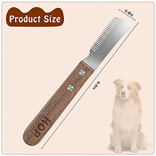 TOTOKA Pet Hair Removal Shedding Comb for Dogs,Solid Wood Pet Comb Grooming Tool for Dog & Cat Long Hair Cat Hair… - Image 8