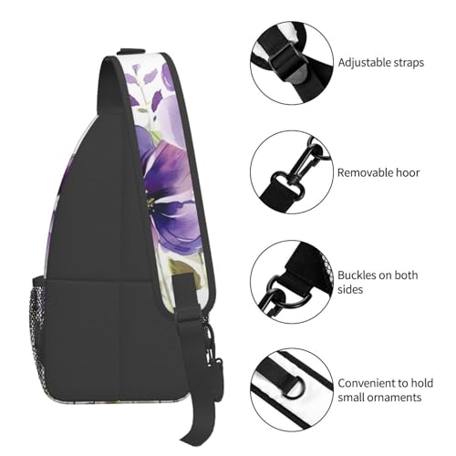 Bolso cruzado pequeño para senderismo negro miniatura 5