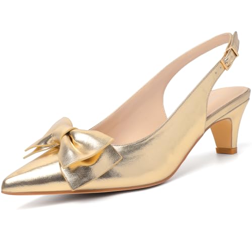 Susanny Slingback Heels for Women Stiletto Closed Pointed Toe Dress Shoes Heels Sexy Kitten Pumps Wedding Party Evening Prom Dance Ankle Strappy Shoes