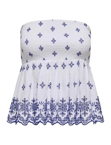 Top bandeau top wvn blanc éclatant ONLY Onllou Life taille XL pour femmes