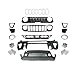 Renegade Front Bumper Cover Kit Compatible with 2019 2020 2021 2022 2023 Je-ep Renegade W/Upper Grille Lower Grill & Fog Lights & Turn Signal Lights