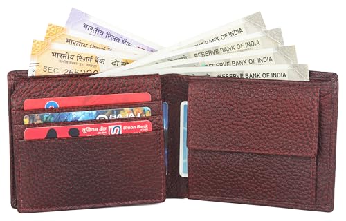 Image of NAPA HIDE Leather Wallet for Men (Maroon)