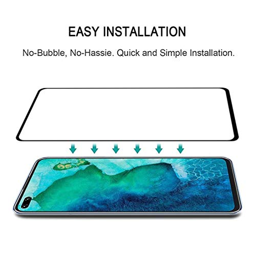 Image of Screen Protector for Oppo F17 Pro | Oppo A93 | Reno 4 (Black) Tempered Glass Edge-to-Edge 6D Screen Guard With Installation Kit