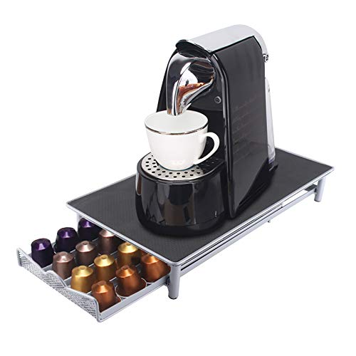 BriSunshine Portacápsulas de café de Metal Duradero, para Guardar cápsulas de café, 40 Unidades de Capacidad