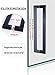 GJZDPMY Sliding Barn Door Shower Door Industrial Pipe Door Pull Handle, Double Sided Pipe H Shape Sliding Door Handle, Heavy-Duty Commercial Stainless Steel Door Handle, Black (S