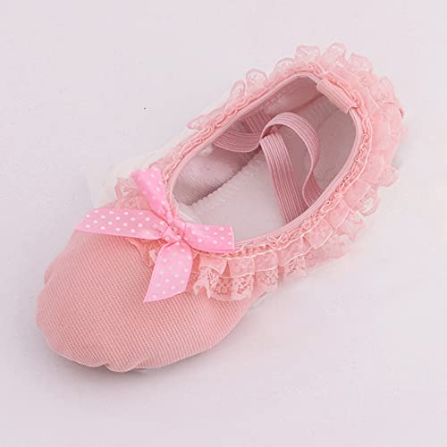 Ballet Pointe Shoes Girls Ballerina Shoes Canvas Ballet Shoes Toddler Girls Ballet Slippers No-Tie Kids Dance4