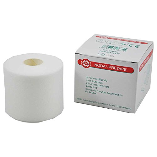 NOBA®-Pretape - Vendaje de espuma (27,5 m x 7 cm), color blanco