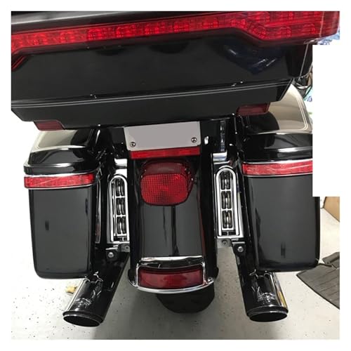 Intermitentes de moto cromados con luz de acento para alforjas Harley Touring 2014-2022 5